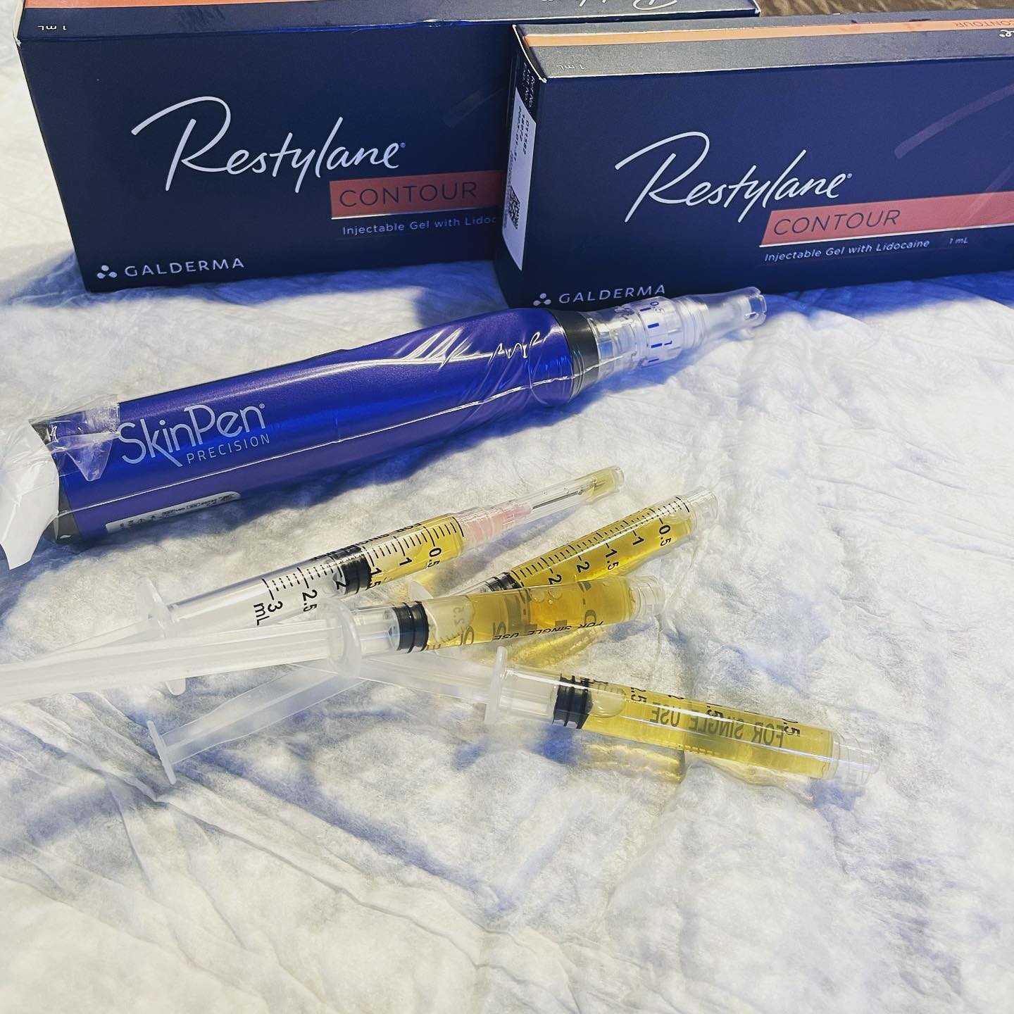 Restylane dermal filler syringes